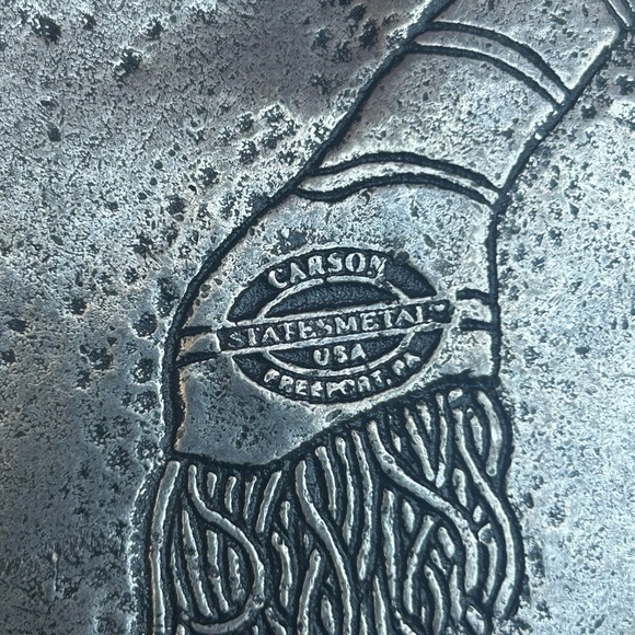 VINTAGE CARSON STATESMETAL SNOWMEN MELT YOUR HEART SECTIONED PEWTER PLATE USA C8 - Picture 6 of 7